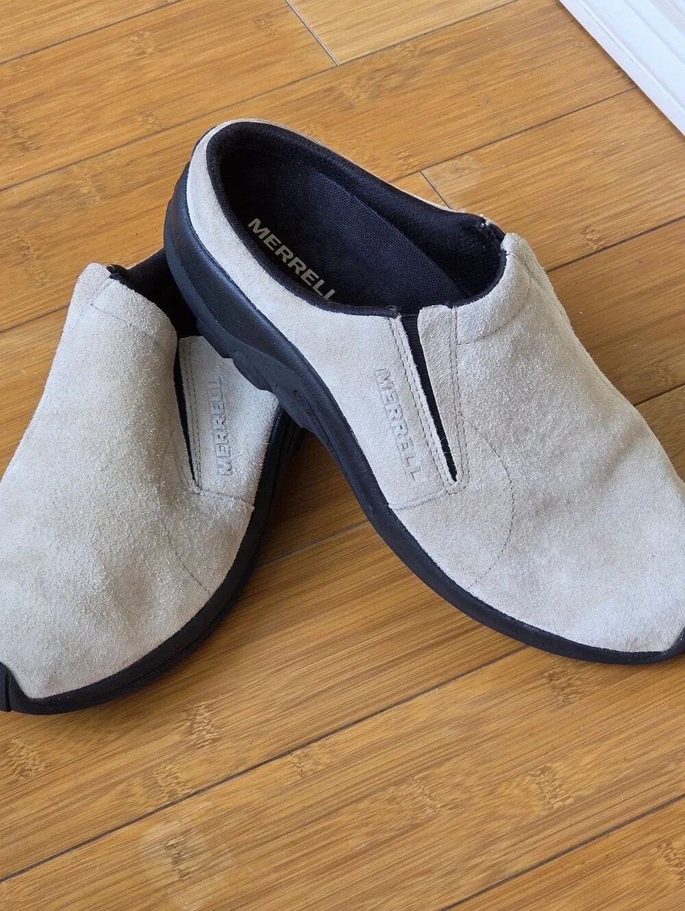 Merrell Jungle Slide Men’s Slip On Shoes 10.5 Classic Taupe Suede Leather